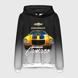 Толстовка-худи мужская Американский спорткар Camaro 1970 года, цвет: 3D-белый