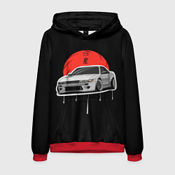 Толстовка-худи мужская Nissan Silvia S14 - Japan style, цвет: 3D-красный