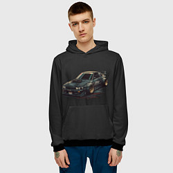 Толстовка-худи мужская Nissan Skyline 2000 gtr, цвет: 3D-черный — фото 2