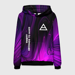 Толстовка-худи мужская Thirty Seconds to Mars violet plasma, цвет: 3D-черный