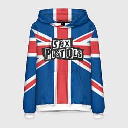 Толстовка-худи мужская Sex Pistols - панк рок, цвет: 3D-белый