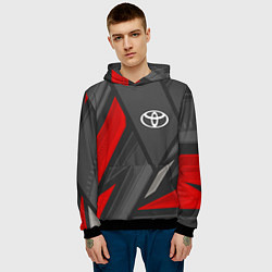 Толстовка-худи мужская Toyota sports racing, цвет: 3D-черный — фото 2