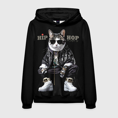 Мужская толстовка Cool people rap / 3D-Черный – фото 1