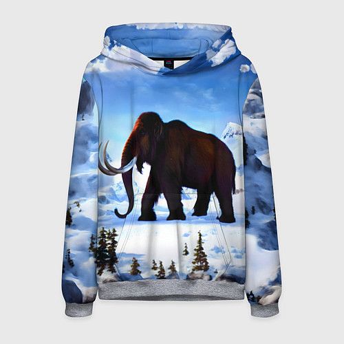 Мужская толстовка Мамонт ледникового периода / 3D-Меланж – фото 1