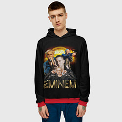 Толстовка-худи мужская Eminem, Marshall Mathers, цвет: 3D-красный — фото 2