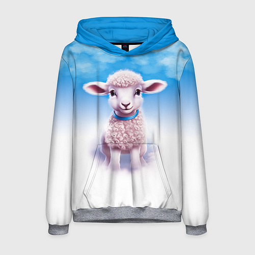 Мужская толстовка Ягнёнок / 3D-Меланж – фото 1