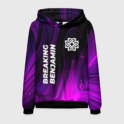 Толстовка-худи мужская Breaking Benjamin violet plasma, цвет: 3D-черный