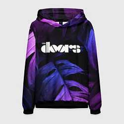 Толстовка-худи мужская The Doors neon monstera, цвет: 3D-черный