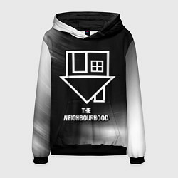 Толстовка-худи мужская The Neighbourhood glitch на темном фоне, цвет: 3D-черный