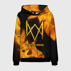 Толстовка-худи мужская Watch Dogs - gold gradient, цвет: 3D-черный