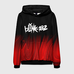 Толстовка-худи мужская Blink 182 red plasma, цвет: 3D-черный