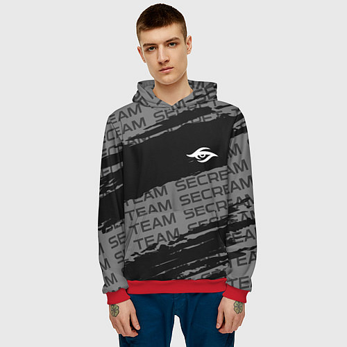 Мужская толстовка Форма Team Secret / 3D-Красный – фото 3