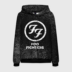 Толстовка-худи мужская Foo Fighters с потертостями на темном фоне, цвет: 3D-черный
