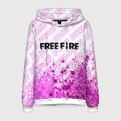 Толстовка-худи мужская Free Fire pro gaming: символ сверху, цвет: 3D-белый