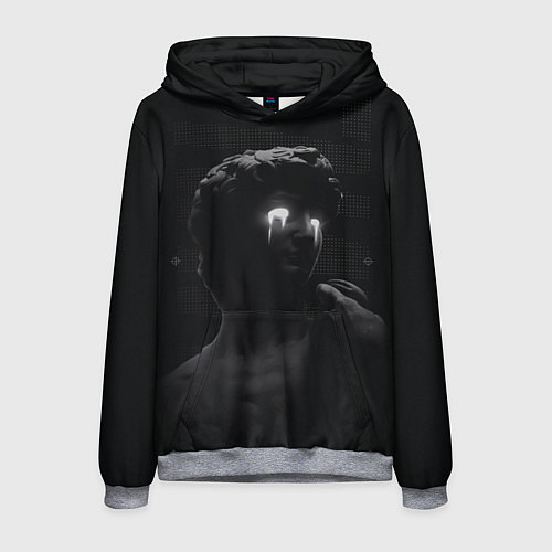Мужская толстовка Статуя Давида Микеланджело / 3D-Меланж – фото 1