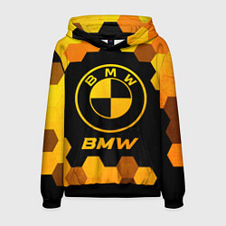 Толстовка-худи мужская BMW - gold gradient, цвет: 3D-черный