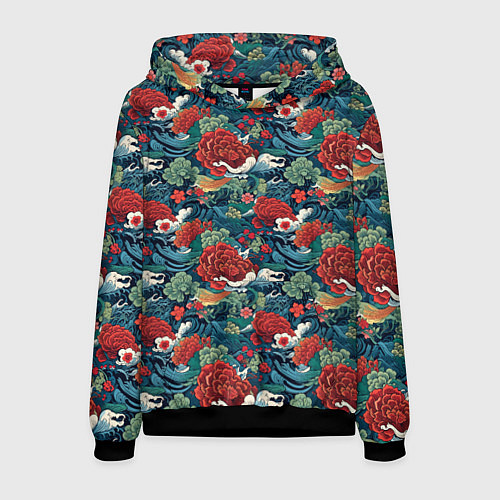 Мужская толстовка Рисунок Ирезуми Паттерн / 3D-Черный – фото 1