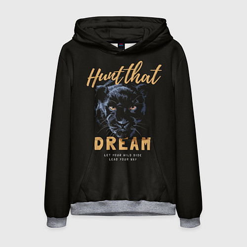 Мужская толстовка Let your wild side lead your way / 3D-Меланж – фото 1