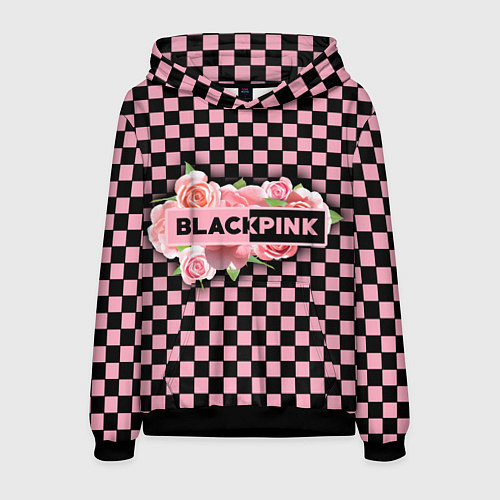 Мужская толстовка Blackpink logo roses / 3D-Черный – фото 1