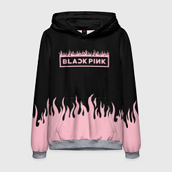 Толстовка-худи мужская Blackpink - flames, цвет: 3D-меланж