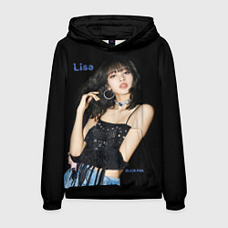 Толстовка-худи мужская Blackpink Lisa in jeans, цвет: 3D-черный