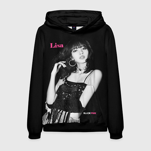 Мужская толстовка Blackpink lovely Lisa / 3D-Черный – фото 1