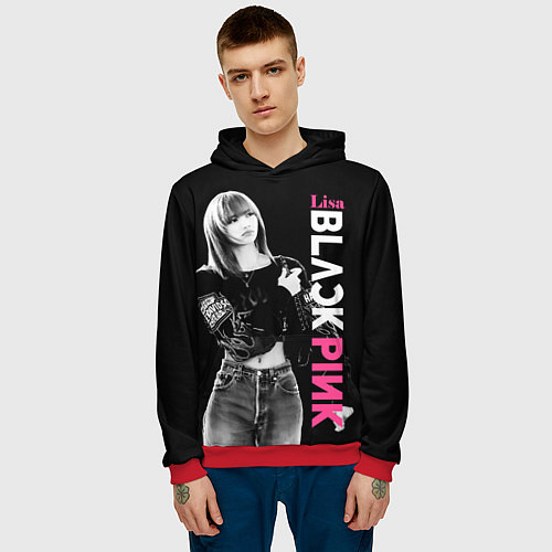 Мужская толстовка Blackpink Beautiful Lisa / 3D-Красный – фото 3