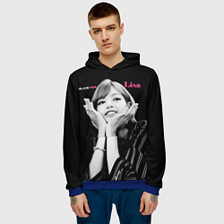 Толстовка-худи мужская Blackpink Lisa gesture of love, цвет: 3D-синий — фото 2