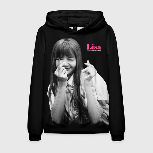 Мужская толстовка Blackpink Lisa Sign of love / 3D-Черный – фото 1