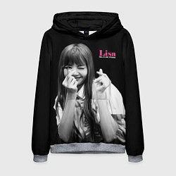 Толстовка-худи мужская Blackpink Lisa Sign of love, цвет: 3D-меланж