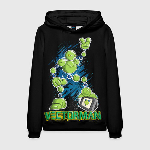 Мужская толстовка Vectorman / 3D-Черный – фото 1