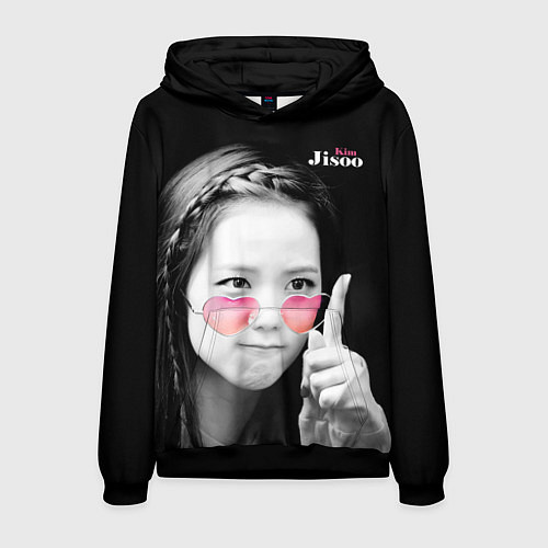 Мужская толстовка Blackpink Jisoo Attention sign / 3D-Черный – фото 1