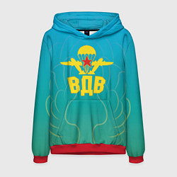 Толстовка-худи мужская ВДВ вперед, цвет: 3D-красный