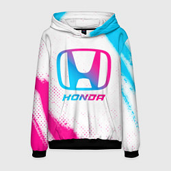 Толстовка-худи мужская Honda neon gradient style, цвет: 3D-черный