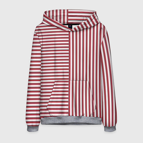 Мужская толстовка Красный полосатый фон / 3D-Меланж – фото 1