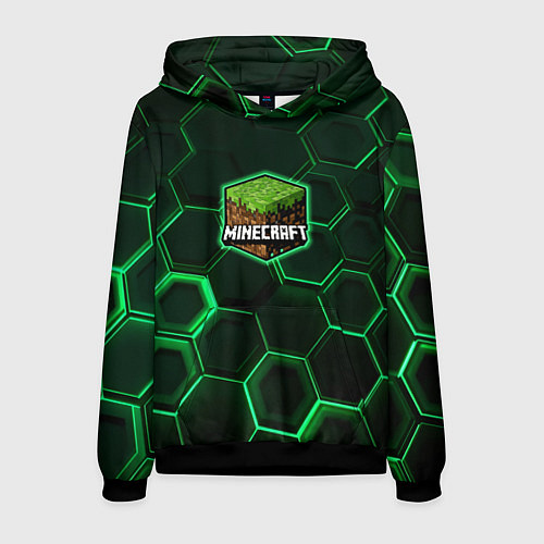 Мужская толстовка Minecraft Logo Плиты / 3D-Черный – фото 1