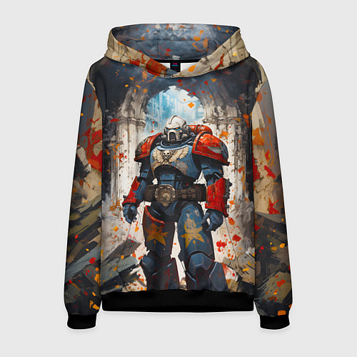 Мужская толстовка Космодесант - Warhammer 40k / 3D-Черный – фото 1