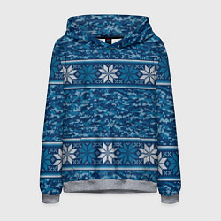 Толстовка-худи мужская Камуфляжный свитер - алатырь, цвет: 3D-меланж