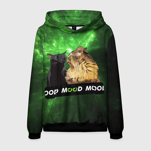 Мужская толстовка Mood - коты из ТикТок / 3D-Черный – фото 1