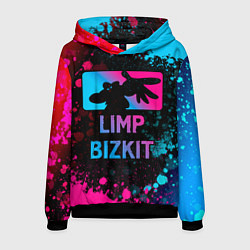Толстовка-худи мужская Limp Bizkit - neon gradient, цвет: 3D-черный