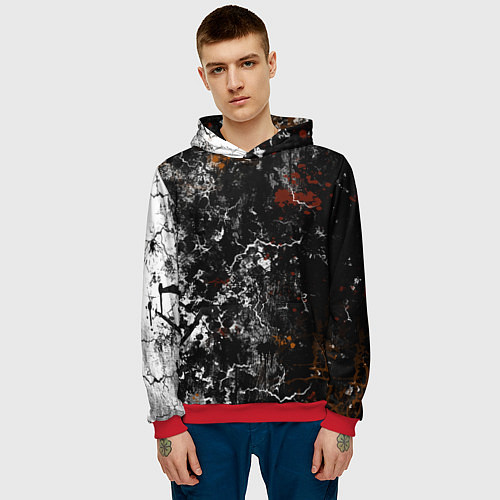 Мужская толстовка Граффити абстрактный рисунок / 3D-Красный – фото 3