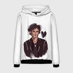 Толстовка-худи мужская Портрет Тимоти Шаламе, цвет: 3D-черный