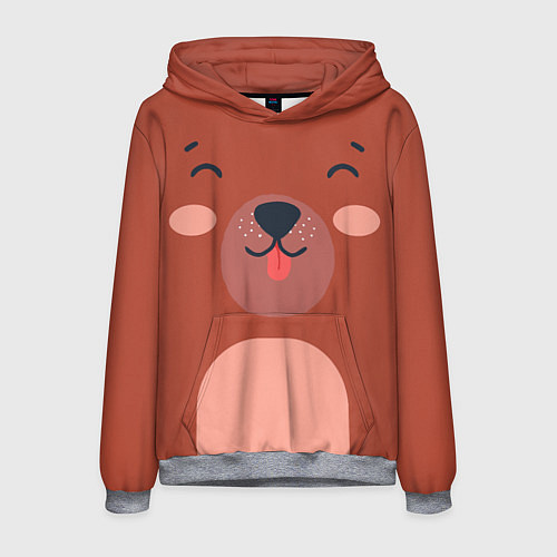 Мужская толстовка Малаш медвежонок / 3D-Меланж – фото 1