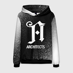 Толстовка-худи мужская Architects glitch на темном фоне, цвет: 3D-черный