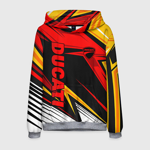 Мужская толстовка Ducati - red uniform / 3D-Меланж – фото 1