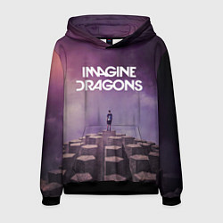 Толстовка-худи мужская Imagine Dragons обложка альбома Night Visions, цвет: 3D-черный