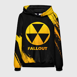 Толстовка-худи мужская Fallout - gold gradient, цвет: 3D-черный