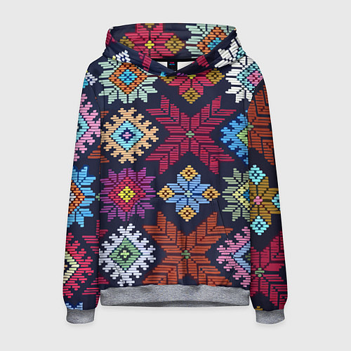 Мужская толстовка Орнамент удмуртский / 3D-Меланж – фото 1
