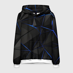 Толстовка-худи мужская Black blue style, цвет: 3D-белый