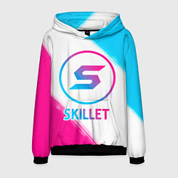 Толстовка-худи мужская Skillet neon gradient style, цвет: 3D-черный